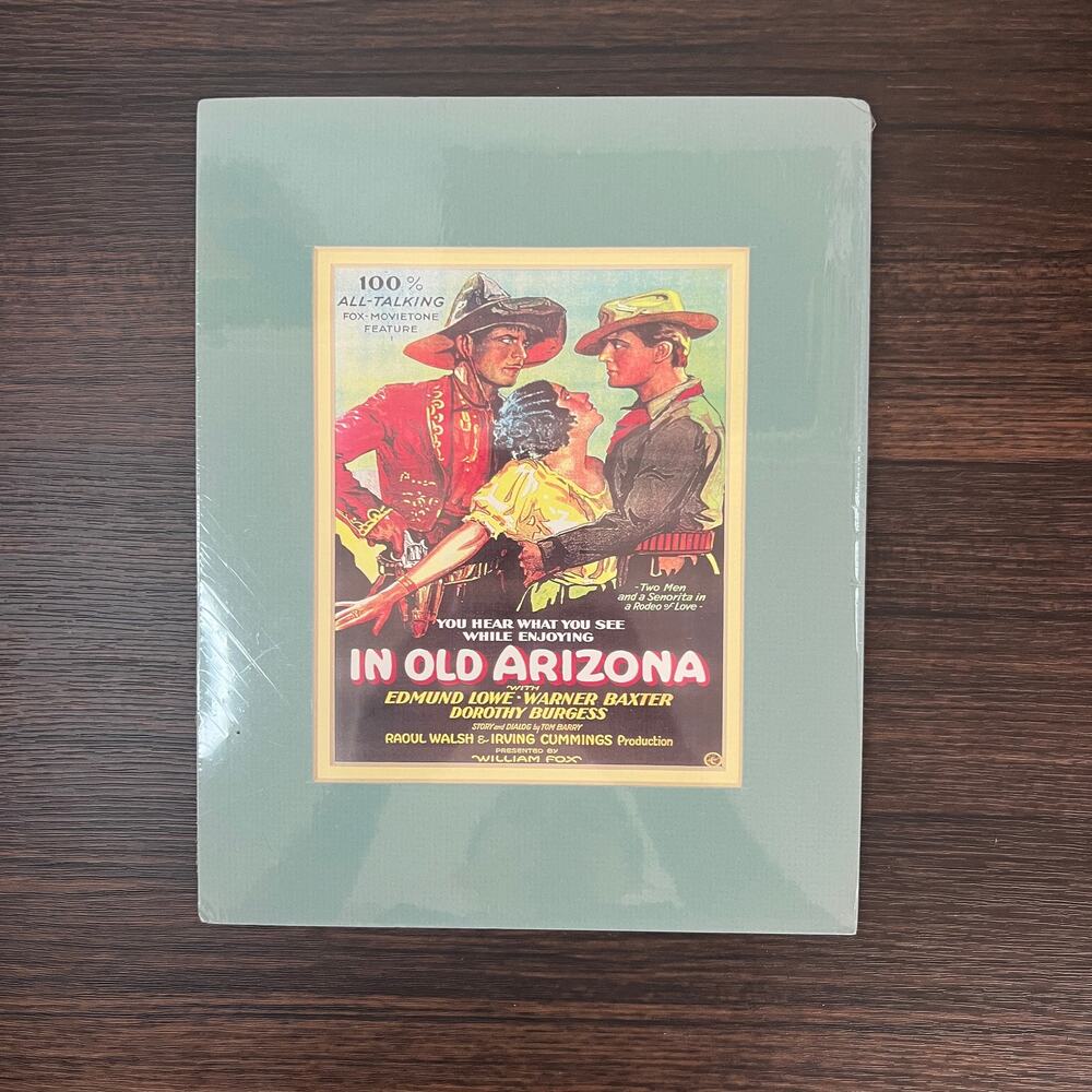 Vintage In Old Arizona Movie Poster Plaque Western Wall Art